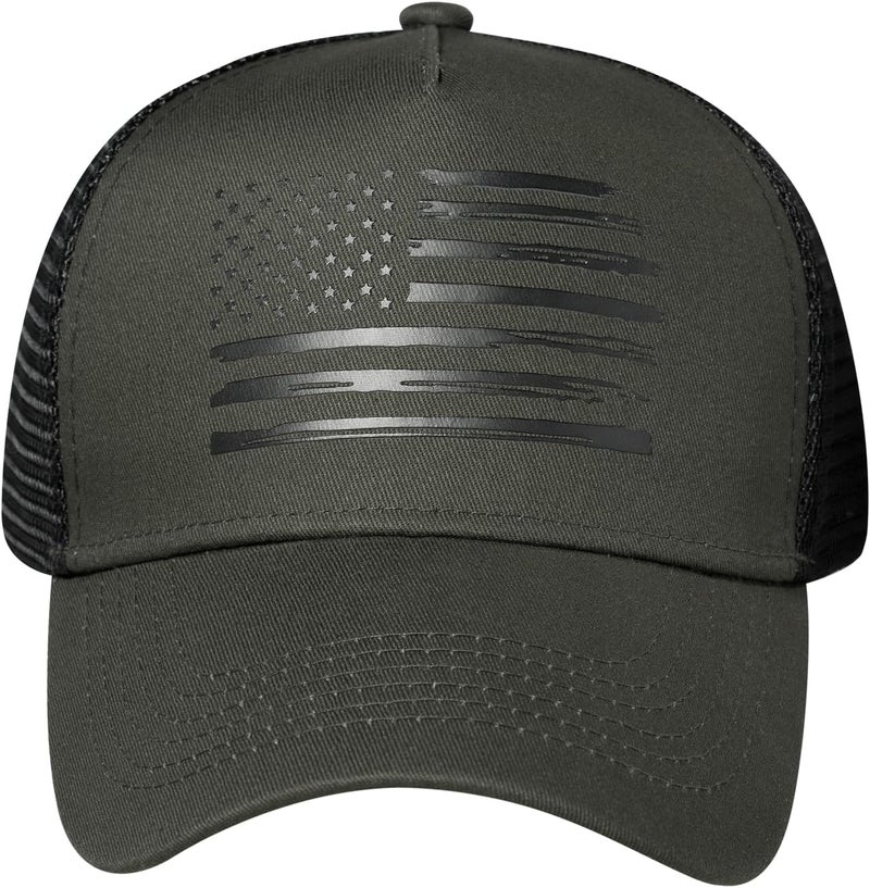 VIONLAN Baseball Cap, American Flag Trucker Hat for Men Women, Breathable Adjustable Fit Outdoor Mesh Snapback Hats - Image 2